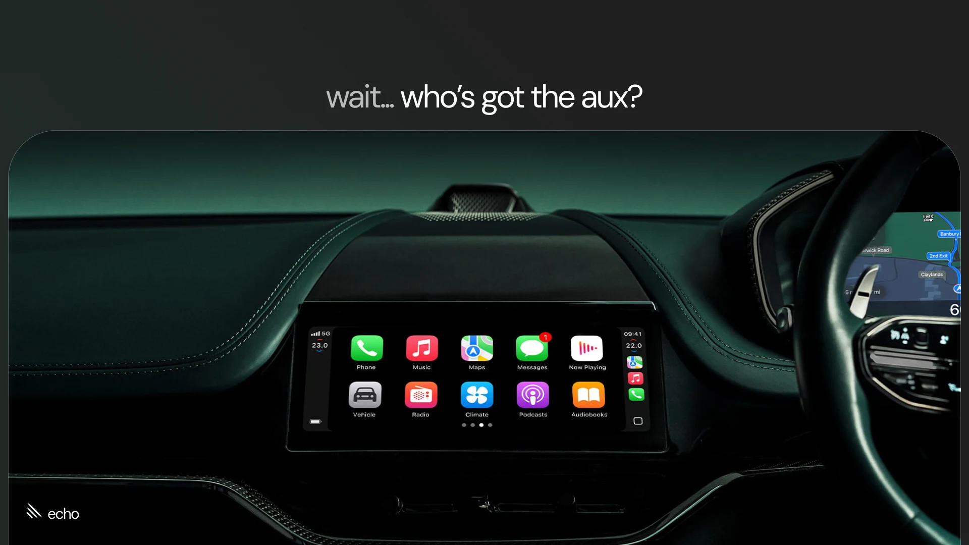 Deck slide: Apple CarPlay asking wait, who's got the aux?
